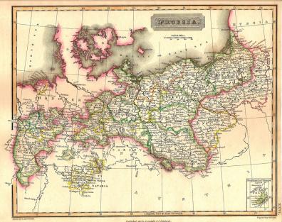 Prussia antique map 1829