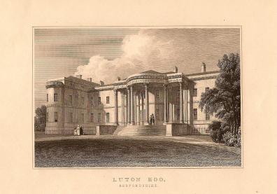 Luton Hoo Bedfordshire antique print