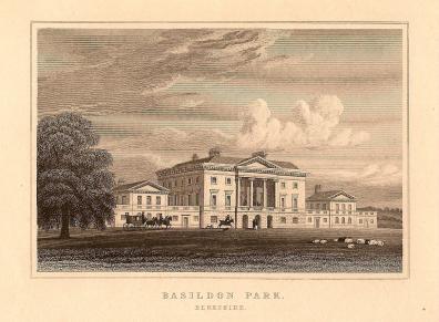 Basildon Park Berkshire antique print 1847