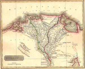 Egypt Nile Delta antique map 1829