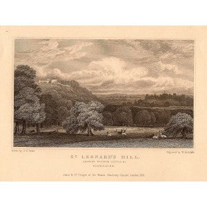 St Leonards Hill Berkshire antique print