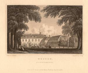 Weston Buckinghamshire antique print 1847