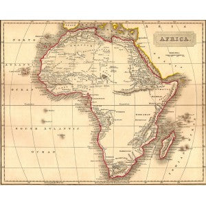Africa guaranteed original  antique map published 1829
