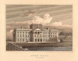 Lyme Hall Cheshire antique print