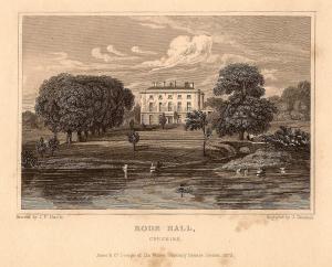 Rode Hall Cheshire antique print 1847