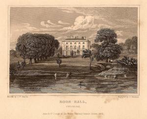 Rode Hall Cheshire  antique print