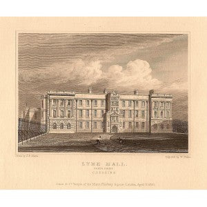 Lyme Hall  Cheshire antique print