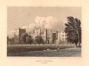 Raby Castle Durham antique print