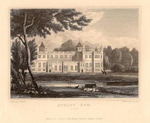 Audley End Essex antique print 1847