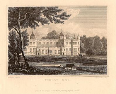 Audley End Essex antique print 1847