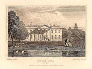 Debden House Essex antique print
