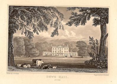 Dews Hall Essex antique print