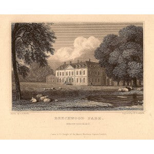 Beechwood Park Hertfordshire antique print 1847