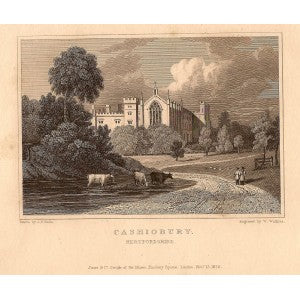 Cassiobury Hertfordshire antique print