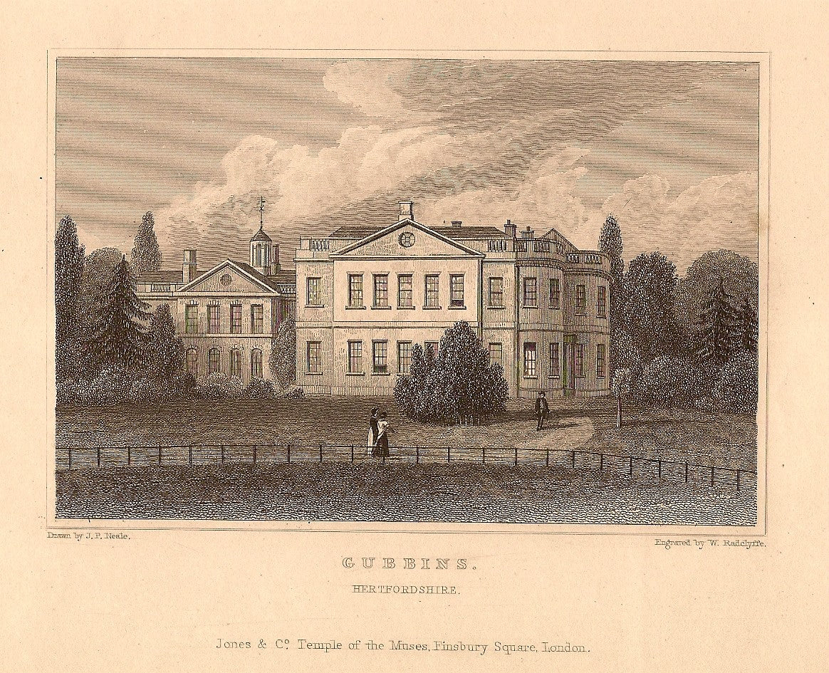 Gubbins Hertfordshire antique print
