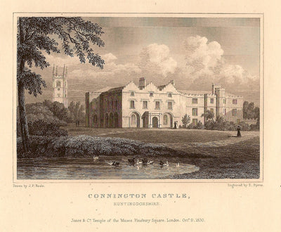 Conington Castle Huntingdonshire antique print
