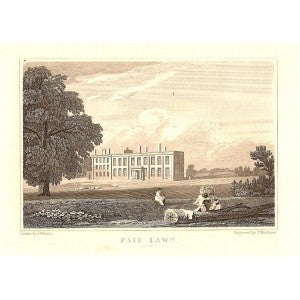 Fairlawn House Shipbourne Kent antique print 1847