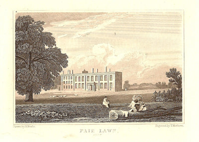 Fairlawn House Shipbourne Kent antique print
