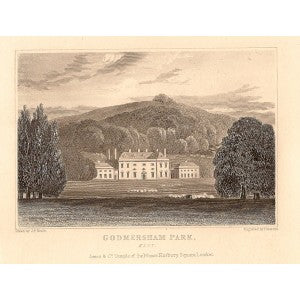 Godmersham Park Kent antique print