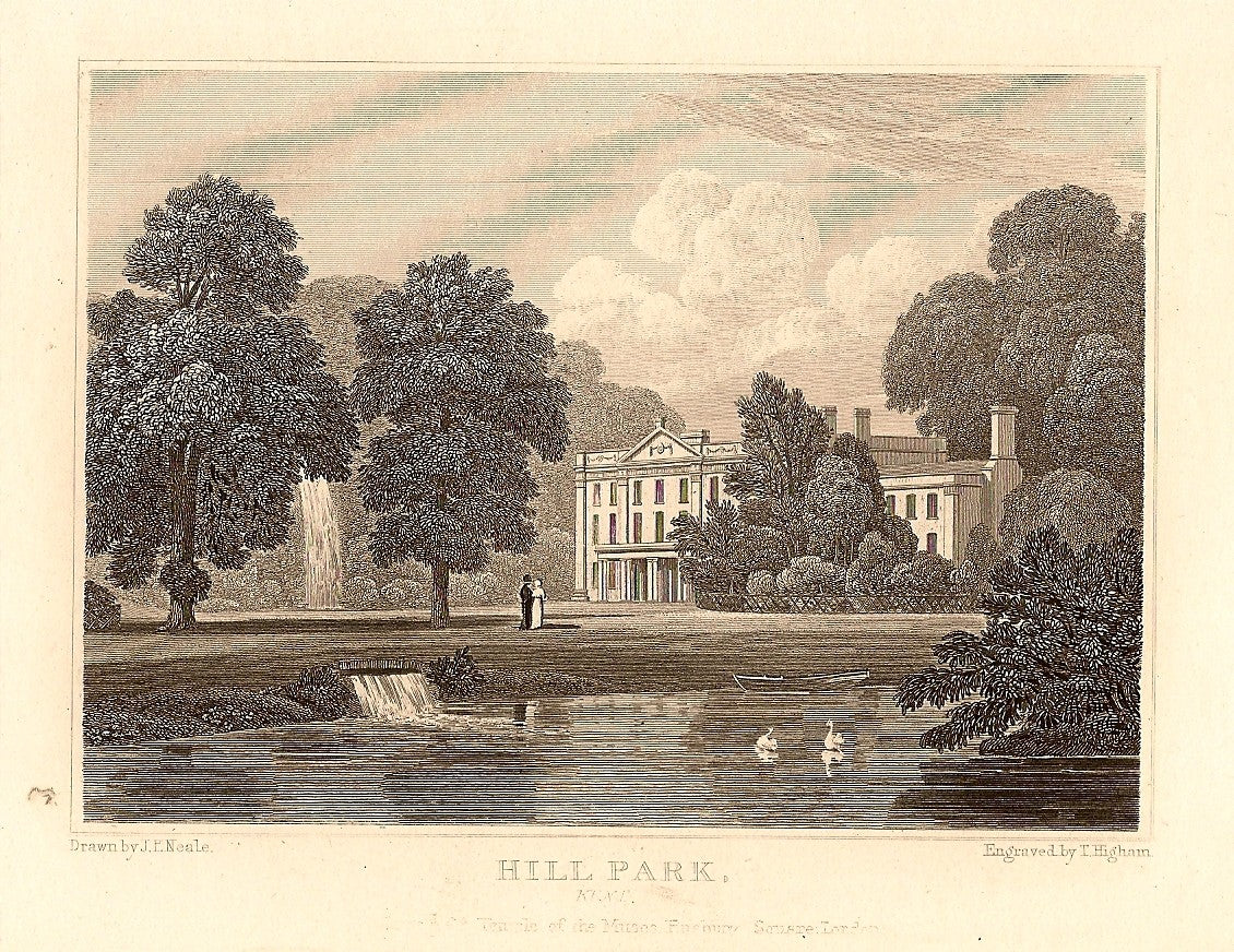Hill Park Kent antique print