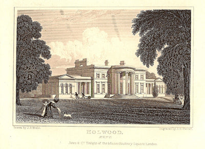 Holwood House Kent antique print
