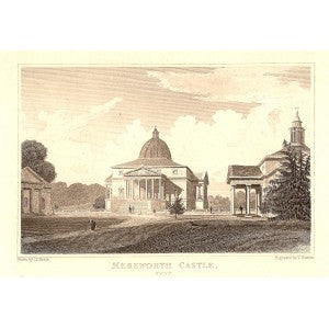 Mereworth Castle Kent antique print 1847