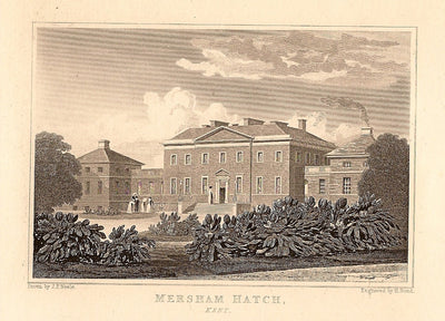 Mersham Hatch Kent antique print published 1847