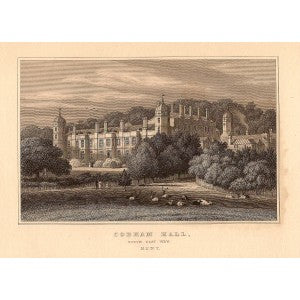 Cobham Hall Kent antique print