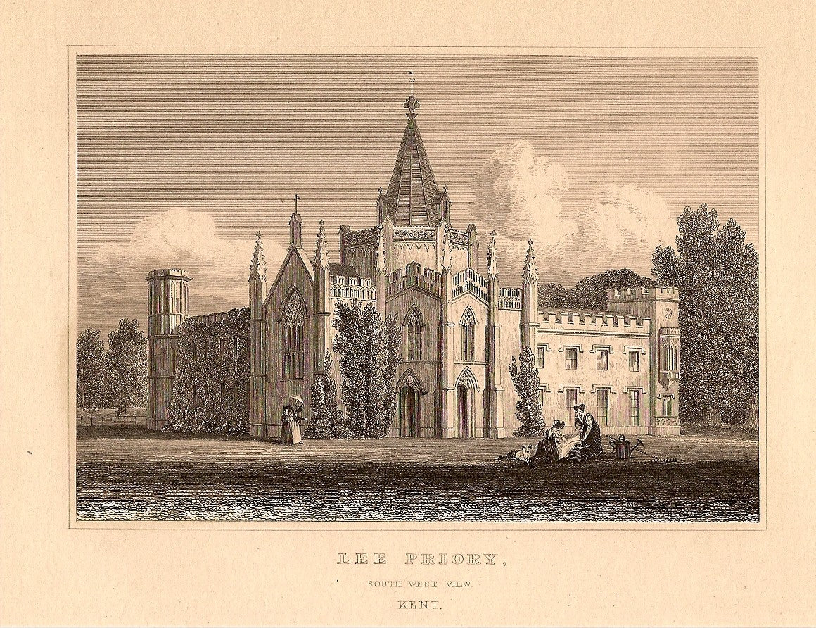 Lee Priory Kent antique print