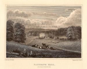 Baggrave Hall Leicestershire original antique print published 1847