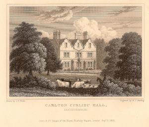 Carlton Curlieu Hall Leicestershire antique print published 1847