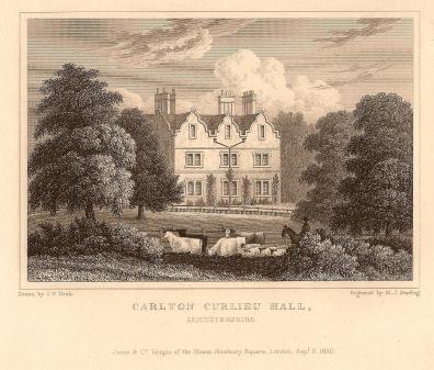 Carlton Curlieu Hall Leicestershire antique print