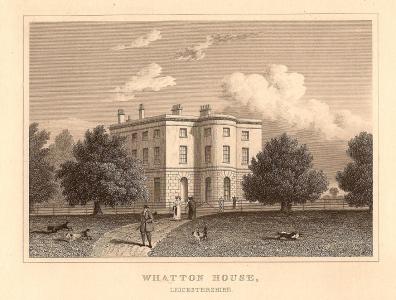 Whatton House Leicestershire antique print