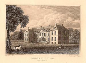 Belton House Lincolnshire antique print 1847