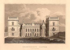 Grimsthorpe Castle Lincolnshire antique print 1847