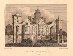 Blickling Hall Norfolk antique print