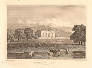 Gunton Hall Suffield Norfolk antique print 1847