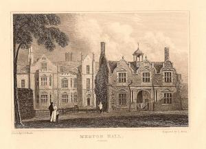 Merton Hall Norfolk antique print