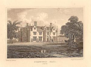 Stanfield Hall Norfolk antique print