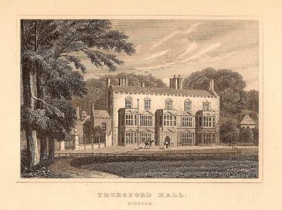 Thursford Hall Norfolk antique print