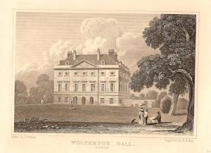 Wolterton Hall Norfolk antique print