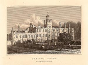 Drayton House Northamptonshire antique print