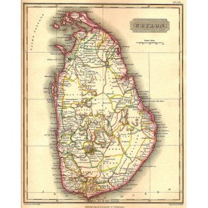Ceylon antique map