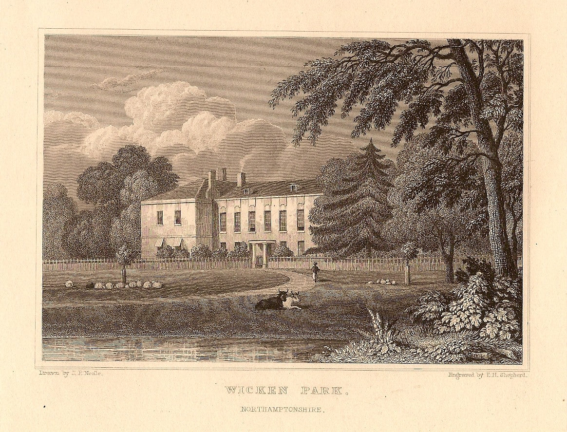 Wicken Park Northamptonshire antique print