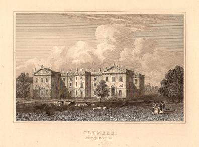 Clumber Park Nottinghamshire antique print