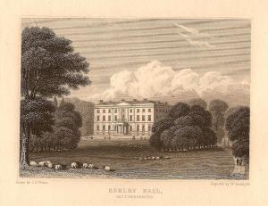 Serlby Hall Nottinghamshire antique print