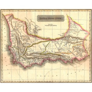 South Africa Cape of Good Hope antique map 1829