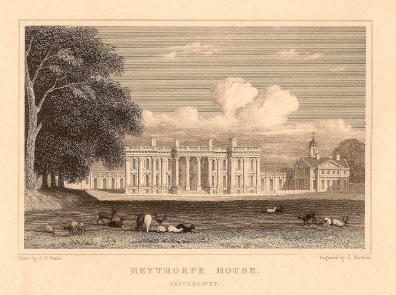 Heythorpe House Oxfordshire antique print 1847