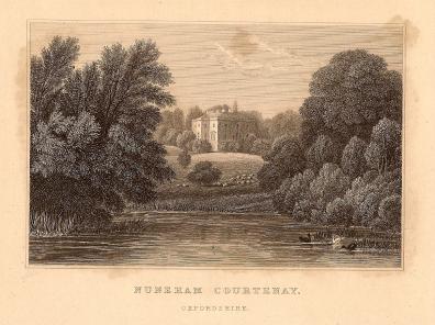 Nuneham Courtenay Oxfordshire antique print 1847