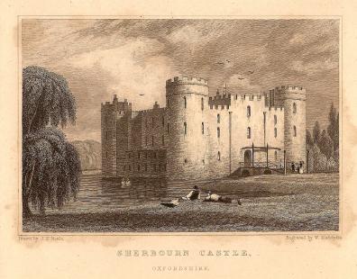 Sherbourn Castle Oxfordshire antique print